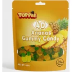 4D Ananas Gummy Candy 80g (1×16)