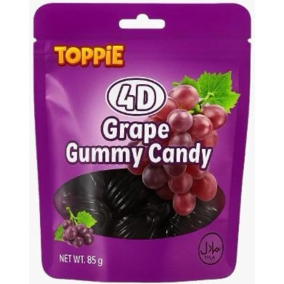 4d-toppie-grape 4D Grape Gummy Candy 80g (1×16) - Afbeelding 1