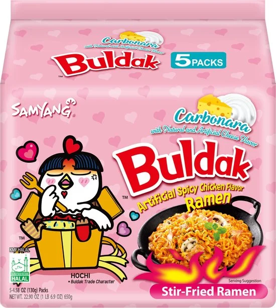 samy2 Samyang Noodle Hot Chicken Carbonara 130 g (1×40) - Afbeelding 1