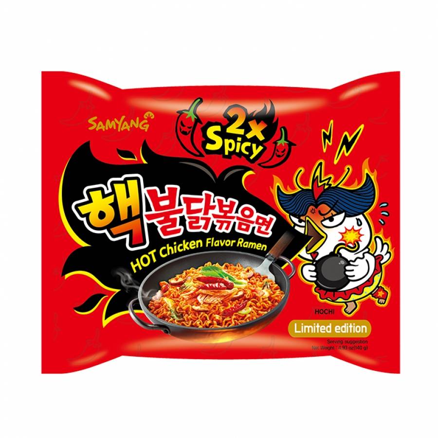 samyang 2x spicy Samyang Buldak 2x Hot Chicken 140g (1x40) - Afbeelding 1